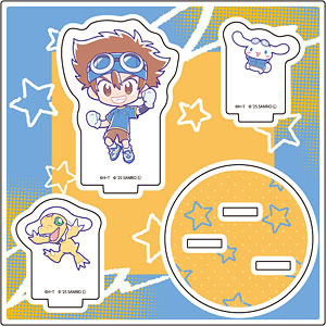 アクリルスタンドプレート デジモンアドベンチャー×サンリオキャラクターズ 八神太一＆アグモン×シナモロール(コラボイラスト)