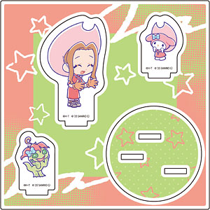 アクリルスタンドプレート デジモンアドベンチャー×サンリオキャラクターズ 太刀川ミミ＆パルモン×マイメロディ(コラボイラスト)