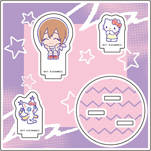 アクリルスタンドプレート デジモンアドベンチャー×サンリオ 八神ヒカリ＆テイルモン×ハローキティ(コラボイラスト)