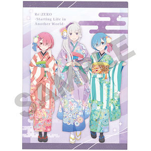 Re：ゼロから始める異世界生活 シングルクリアファイル エミリア＆レム＆ラム 和柄
