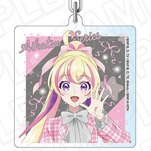 アイカツ！シリーズ ホログラムキーホルダー 大空あかり ピンク×グレー