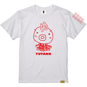 “ゆたこ” Tシャツ(白) [Designed by てんちょ] M