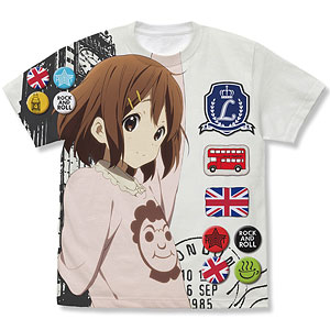 けいおん！ 平沢唯 フルグラフィックTシャツ the UK Ver./WHITE-XL