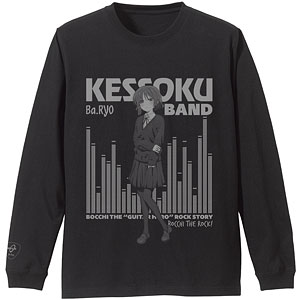 アニメ「ぼっち・ざ・ろっく！」 山田リョウ 袖リブロングスリーブTシャツ/BLACK-M