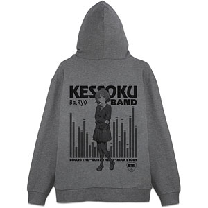 アニメ「ぼっち・ざ・ろっく！」 山田リョウ ジップパーカー/MIX GRAY-XXL