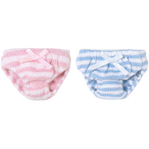 1/6 PNS リボンニットショーツset ピンクボーダー×ピンク・ブルーボーダー×ブルー (ドール用)