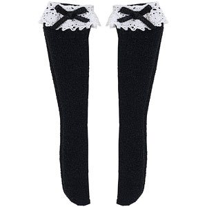 1/6 PNS ロリータハイソックスII ブラック×ホワイト (ドール用)