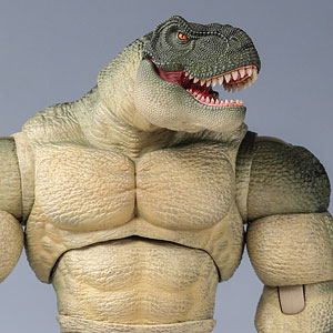 ダイナソー・バトルフィールドシリーズ ティラノサウルス 1/9スケール可動フィギュア AXY-015(グリーン)