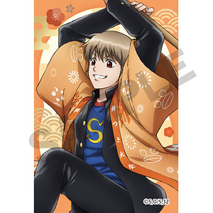 3年Z組銀八先生 アート缶バッジ 高杉晋助 餅つき大会[クラックス