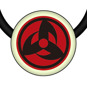 NARUTO-ナルト- 疾風伝』 蓄光アクリルヘアゴム 万華鏡写輪眼(うちは