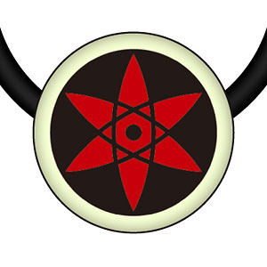 NARUTO-ナルト- 疾風伝』 蓄光アクリルヘアゴム 万華鏡写輪眼(うちは