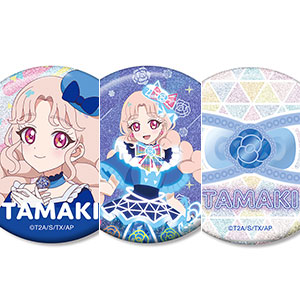ひみつのアイプリ 二階堂タマキ グリッター缶バッジ3個セット[アルマ
