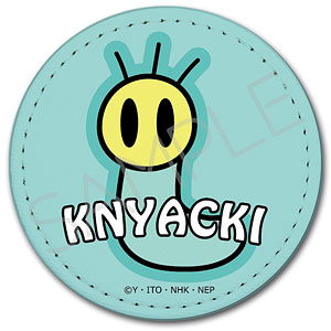 ニャッキ！」 レザーバッジ(丸形) デザインC[シンクイノベーション