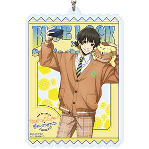 デカアクリルキーホルダー「TVアニメ『ブルーロック』×サンリオキャラクターズ」28/蜂楽廻×ポムポムプリン(コラボイラスト)
