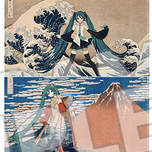葛飾北斎×初音ミク 複製原画 冨嶽三十六景 神奈川沖浪裏[Presence