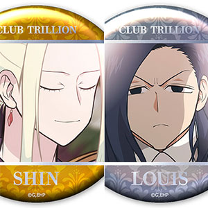 えぶりでいホスト メタリック缶バッジ4個セット シン＆ルイ＆ミオ＆おこのみ太郎