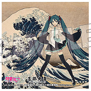 初音ミク×葛飾北斎 iXima ステッカー 神奈川沖波裏