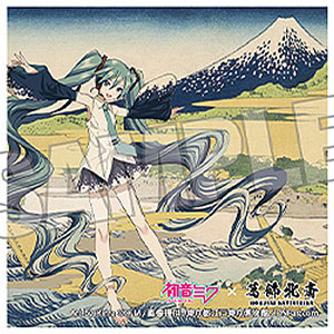初音ミク×葛飾北斎 iXima ステッカー 東海道江尻田子の浦略図
