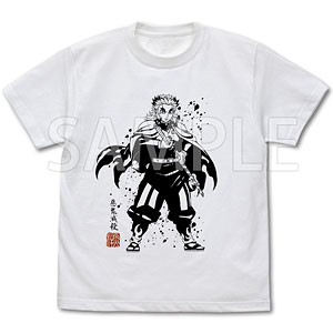 アニメ「鬼滅の刃」 惡鬼滅殺 煉獄杏寿郎 Tシャツ/WHITE-L[コスパ