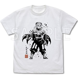 アニメ「鬼滅の刃」 惡鬼滅殺 煉獄杏寿郎 Tシャツ/WHITE-L[コスパ