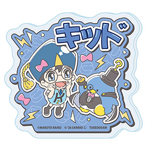 おなまえアクリルプレートバッジ「金色のガッシュ！！×サンリオキャラクターズ」07/キッド×タキシードサム(コラボイラスト)