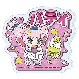 おなまえアクリルプレートバッジ「金色のガッシュ！！×サンリオキャラクターズ」11/パティ×けろけろけろっぴ(コラボイラスト)