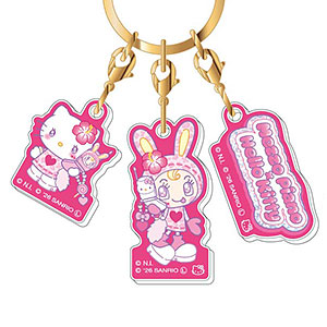 3連アクリルキーホルダー メゾピアノ×ハローキティ Vol.2 01 ピンク