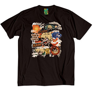アニメ『僕のヒーローアカデミア』 第1弾 第二次決戦編 シーンイラストTシャツ 5(爆豪勝己) ブラック L