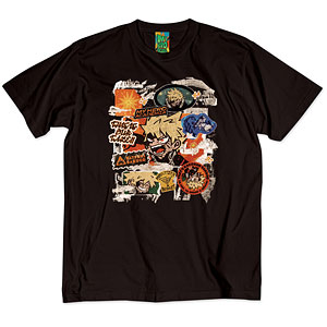 アニメ『僕のヒーローアカデミア』 第1弾 第二次決戦編 シーンイラストTシャツ 5(爆豪勝己) ブラック XL