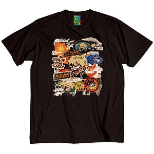 アニメ『僕のヒーローアカデミア』 第1弾 第二次決戦編 シーンイラストTシャツ 5(爆豪勝己) ブラック XXL