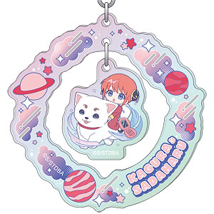 銀魂 アクリルキーホルダー ぱすてるぽっぷ 神楽＆定春