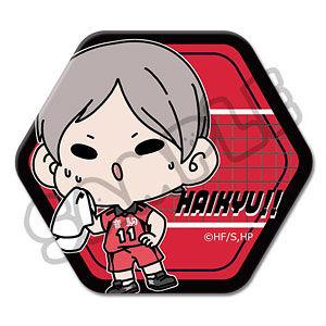 「ハイキュー！！」第9弾 六角形缶バッジ(mochocho) M-TD(灰羽リエーフ)