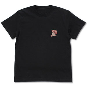 ダンジョン飯 歩き茸 ワンポイント刺繍Tシャツ/BLACK-S