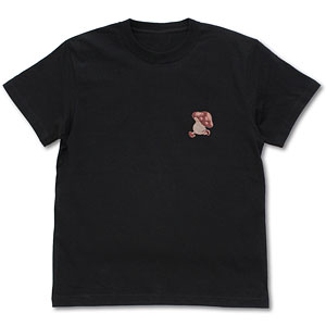 ダンジョン飯 歩き茸 ワンポイント刺繍Tシャツ/BLACK-L