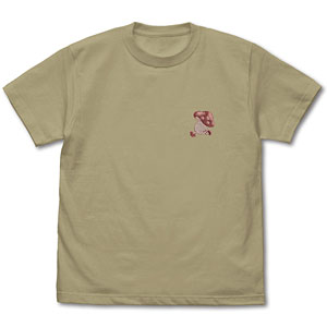 ダンジョン飯 歩き茸 ワンポイント刺繍Tシャツ/SAND KHAKI-S