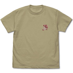 ダンジョン飯 歩き茸 ワンポイント刺繍Tシャツ/SAND KHAKI-M