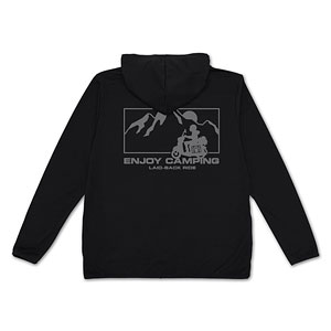 『ゆるキャン△ SEASON3』 シルエットバイク志摩リン 薄手ドライパーカー/BLACK-XL