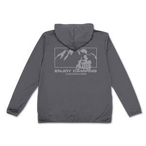 『ゆるキャン△ SEASON3』 シルエットバイク志摩リン 薄手ドライパーカー/GRAY-M