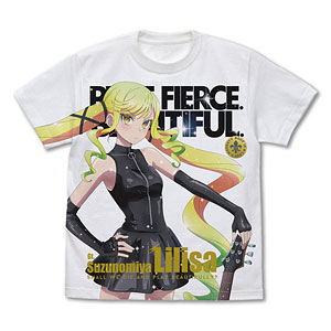 ロックは淑女の嗜みでして 描き下ろし 鈴ノ宮りりさ フルグラフィックTシャツ ボンテージコスチュームVer./WHITE-L