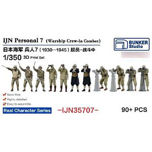 1/350 日本海軍 フィギュアセット 8 (艦船乗組員、装填手 1930～1945
