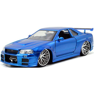 1/24 F＆F ニッサン スカイライン GT-R (R34) ブルー (ブライアン)