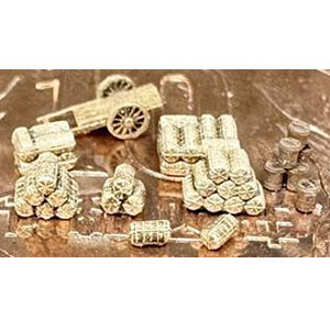 1/700 米俵、味噌樽、大八車セット レジンキット