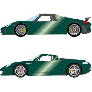 1/43 ポルシェ 918スパイダー＆カレラGT セット ポルシェレーシンググリーンメタリック