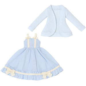 1/6 PNXS リボンキャミワンピ＆カーディガンset ブルー×パウダーブルー (ドール用)
