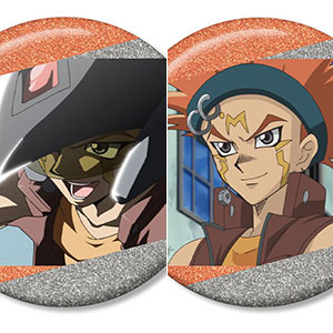 遊☆戯☆王5D's クロウ・ホーガン 場面写グリッター缶バッジ2個セット