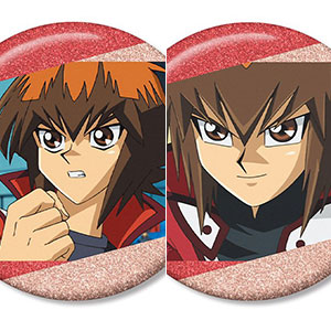 遊☆戯☆王デュエルモンスターズGX 遊城十代 場面写グリッター缶バッジ2個セット