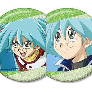 遊☆戯☆王デュエルモンスターズGX 丸藤翔 場面写グリッター缶バッジ2個セット