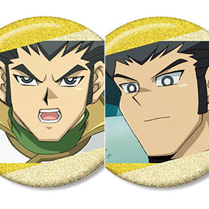 遊☆戯☆王デュエルモンスターズGX 三沢大地 場面写グリッター缶バッジ2個セット