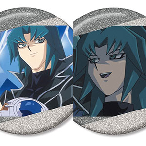 遊☆戯☆王デュエルモンスターズGX ヘルカイザー亮 場面写グリッター缶バッジ2個セット
