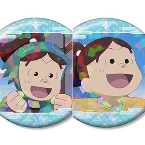 忍たま乱太郎 二郭伊助 場面写ホログラム缶バッジ2個セット